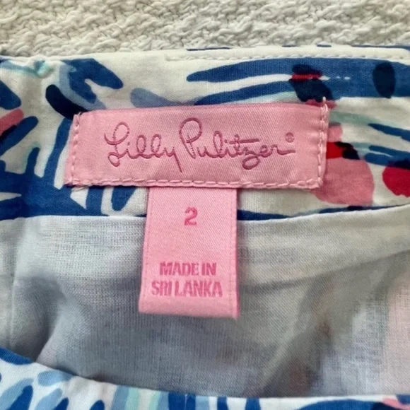 Lilly Pulitzer Ava Skirt, Size 2, Red Right Return print. Sailboats. - Picture 6 of 8